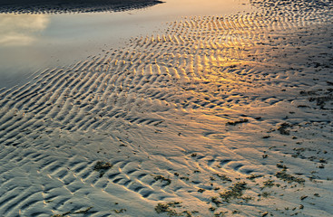 Sand patterns at low tide, Baltic Sea, Europe