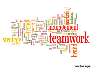 Vector onceptual business word cloud