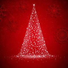 Vector Illustration of a Stylized Christmas Tree