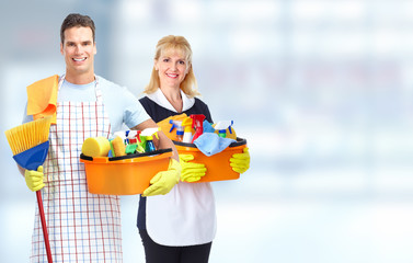 Housekeeping service team.