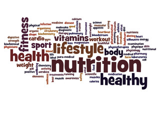 Conceptual health word cloud