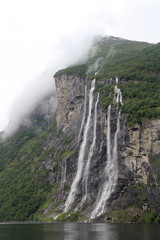 Fototapeta premium Seven sisters waterfall, Geirangerfjord