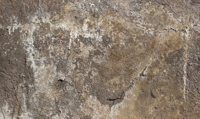Texture of old wall covered with gray stucco