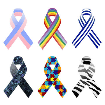 Awareness ribbons pattern