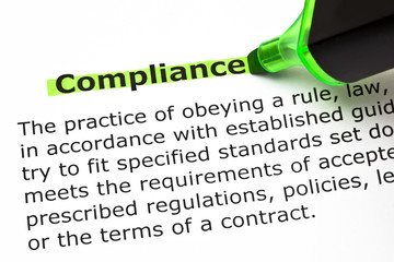 Dictionary Definition of the Word Compliance