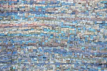 Peel and stick wall murals Mosaic Old blue and lilac mosaic texture