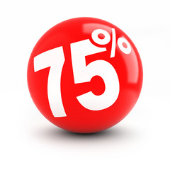 75% discount red ball