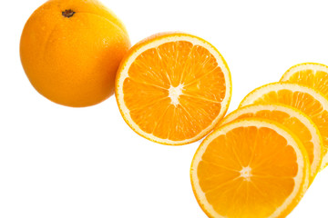 Orange fruit isolated on white background