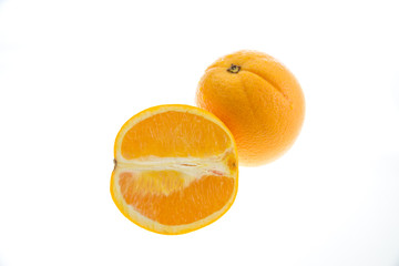 Orange fruit isolated on white background