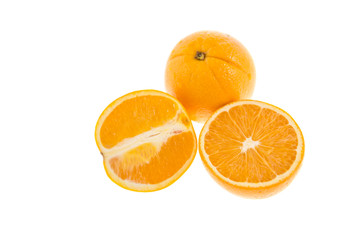 Orange fruit isolated on white background