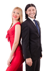 Pair isolated on the white background