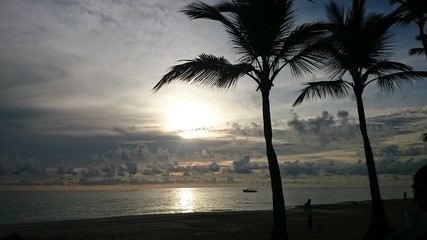 Sunrise in Punta Cana beach