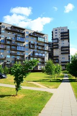 Fototapeta premium Summer in capital of Lithuania Vilnius city Pasilaiciai district