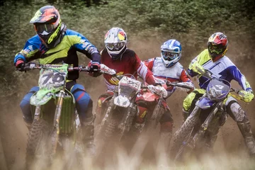 Keuken spatwand met foto Carrera de motocross © Sergio Martínez