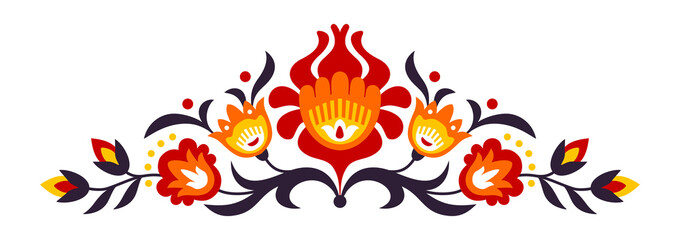 Polish folk flowers papercut