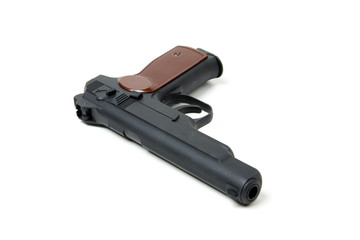 Isolated gun on white