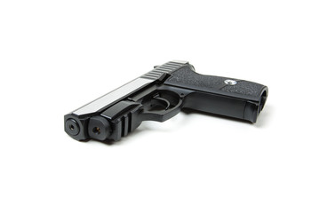 Isolated gun on white