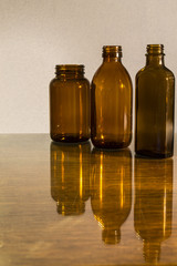 Empty medical bottles