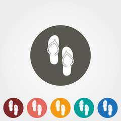 Flip flops icon.