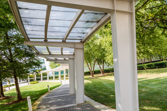 Covered Walkway In Park