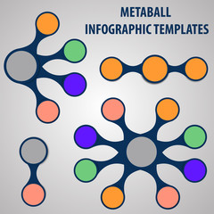 Collection of metaball infographic template