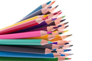 Fototapeta premium Colour pencils isolated on white background