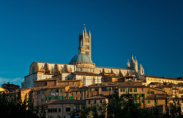 Obraz premium Nice houses in the old town of Siena
