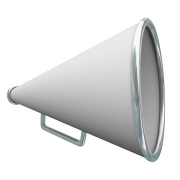 Megaphone Bullhorn 3d Communication Share Information Message An