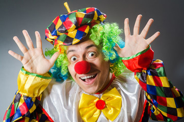 Funny clown in comical concept © Elnur