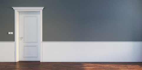 Door in empty interior scene © stanslavov