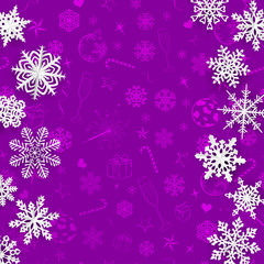 Christmas background with paper snowflakes