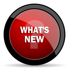new red circle glossy web icon on white background - set440