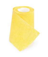 Yellow toilet paper