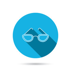 Glasses icon. Reading accessory sign.