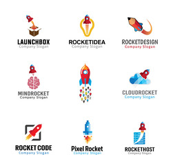 Rockets Spaceship Symbol Illustration 