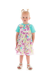 Toddler girl in summer dress