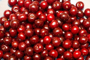 Background of many cherry berries