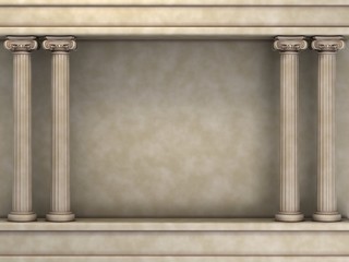 Doublle Classic Pillars Arc. 3d rendering
