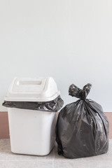 garbage bag with bin