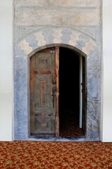 Worship door, Kursunlu Mosque, Eskisehir, Turkey