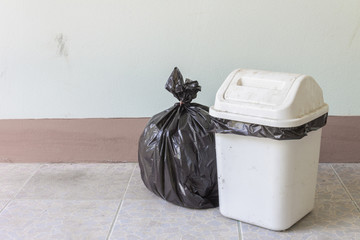 garbage bag with bin