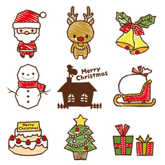 クリスマスセット　落書き風
