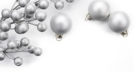 Silver Christmas balls