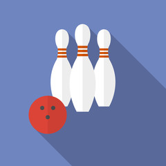 Vector illustration of bowling