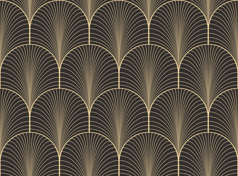 Vintage antique palette seamless art deco wallpaper pattern vector