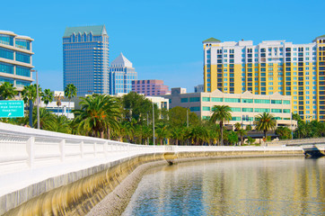 Tampa skyline viewed from Bayshore Blvd.