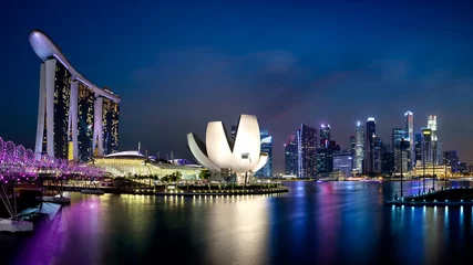 Foto auf Alu-Dibond Singapur Stadt © Patrick Foto
