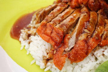 Roasted duck with rice