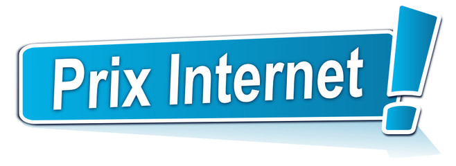 prix internet sur étiquette bleue