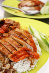 Roasted duck with rice